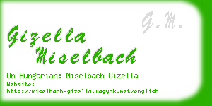 gizella miselbach business card